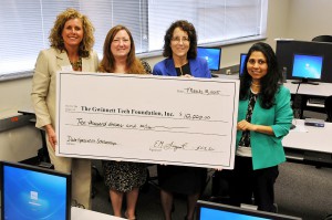 From left are Mary Beth Byerly of Gwinnett Tech; Gail Peterson, Liz Siegrist,; and Rita Patel, dean of computer science, Gwinnett Tech.