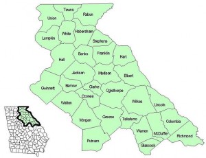 The 31 counties of the medical district.