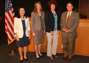 Members of the project leadership team are, from left, Researchers Dr. Ching-Hua Huang; Denise Funk; Dr. Kati Bell; and Ron Seibenhener.