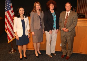 Members of the project leadership team are, from left, Researchers Dr. Ching-Hua Huang; Denise Funk; Dr. Kati Bell; and Ron Seibenhener.