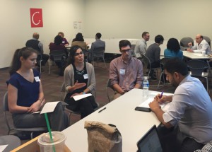 Members of GA-PCOM's Toastmasters engage in impromptu speaking sessions, or "Table Topics," to improve their communication skills.