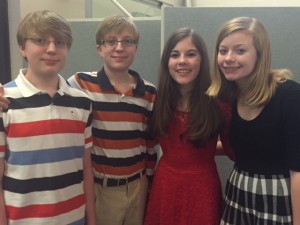 From left are Gavin McDonnell, Ethan McDonnell, Lacey Shaffer and Madelyn Shaffer.