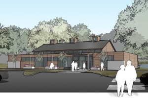 Conceptual drawing of the senior center.