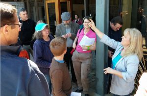 Anna-Marie Bilella with Bella Vista Farms gets ready to lead a wild edible and medicinal plant hike around the Environmental and Heritage Center.