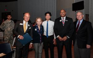 Among those marking the 50th anniversary of Berkmar High were Lilburn Mayor Johnny Crist, District V School Board Member Louise Radloff, Berkmar High Student Kendall Castaneda, Principal Al Taylor and CEO/Superintendent J. Alvin Wilbanks.