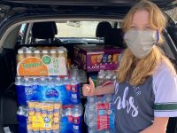 Campbell with supplies. Photo via GoFundMe.