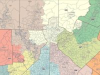 A close-up of the redrawn congressional districts.  Click here to see the full Georgia map.
