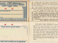 Social Security card, front and back, top and bottom, Form OA-702. Rev. (9-61)