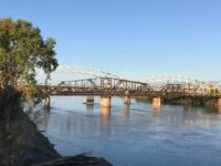 Kansas City bridge across Missouri River